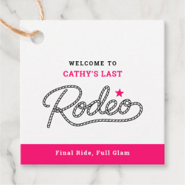 White Pink Last Rodeo バチェラー・パーティー フェイバータグ