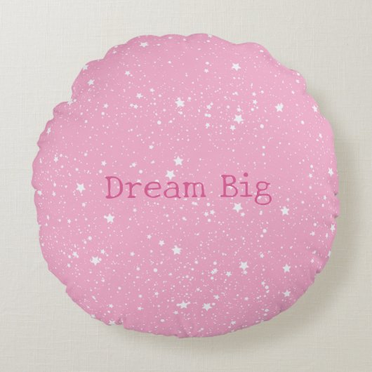 White Pink Lavender Sky of Stars ラウンドクッション (正面)