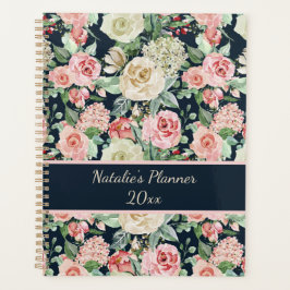 White & Pink Roses with Quote Personalized Planner プランナー手帳