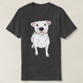 White Pit Bull, White Pittie, Pit Bull Lover, Pit  Tシャツ (デザイン正面)