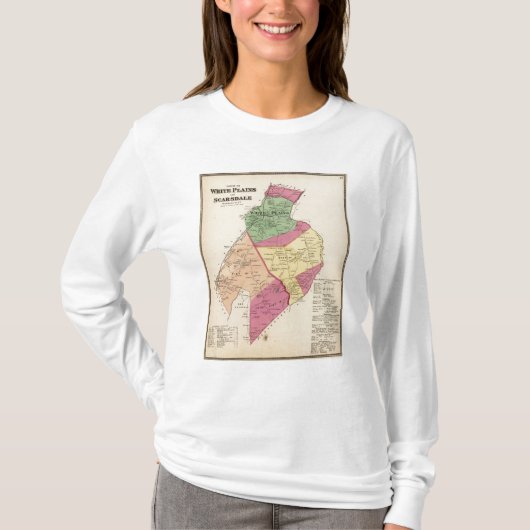 White PlainsのScarsdaleの町 Tシャツ (正面)