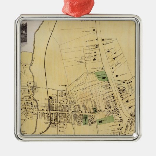 White Plains、NY メタルオーナメント (正面)