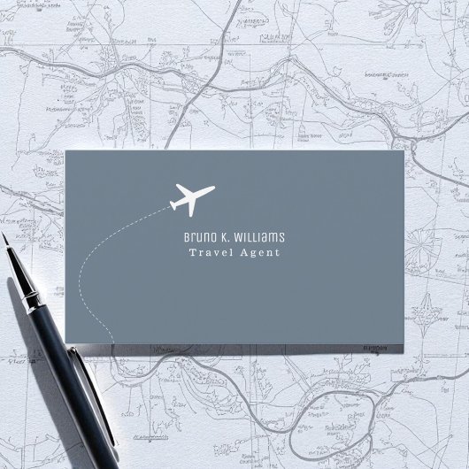 White Plane Blue Travel Agent 名刺