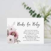 White Plum Floral Books for Baby Shower  エンクロージャーカード (スタンド正面)