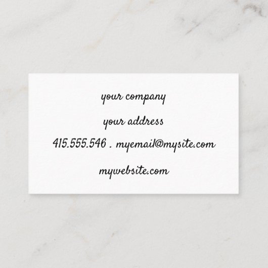 White Plumeria flowers on mint green background 名刺 (裏面)