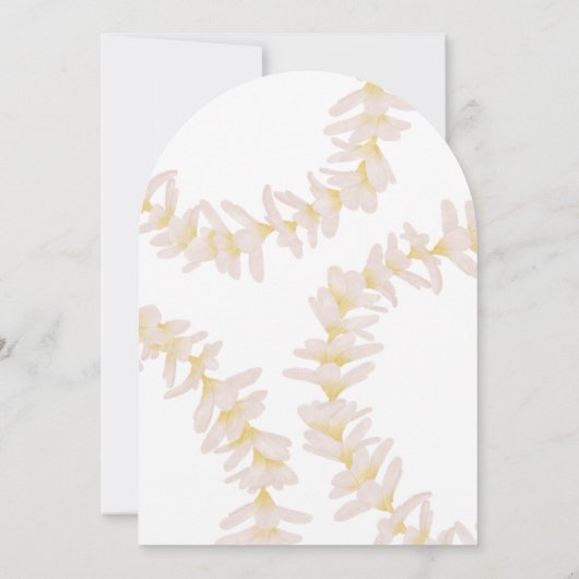 White Plumeria Invitation 招待状 (裏面)