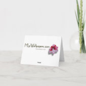 White Poinsettia Elegant Christmas Holiday Floral サンキューカード (裏面)