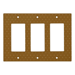 White Polka Dot on Brown Triple Rocker