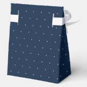 White Polka Dot on Classic Navy Blue Tent フェイバーボックス (裏面)