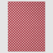 White Polka Dot On Red Tissue Paper 薄葉紙 (正面)