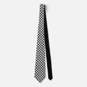 White Polka Dots on Black Custom Necktie ネクタイ (正面)