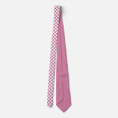 White Polka Dots on Dusty Pink Custom Necktie ネクタイ (裏面)