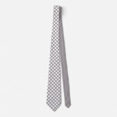White Polka Dots on Gray Custom Necktie ネクタイ (正面)