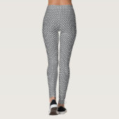 White Polka Dots On Grey Leggings レギンス (裏面)