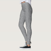 White Polka Dots On Grey Leggings レギンス (左)