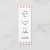 White Polka Dots on Pink Editable Business スキニー名刺 (正面)