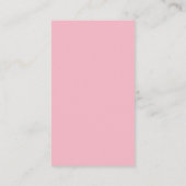 White Polka Dots on Pink Editable Business Card 名刺 (裏面)
