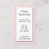 White Polka Dots on Pink Editable Business Card 名刺 (正面)