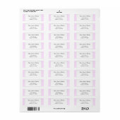 White Polka Dots on Pink Editable Return Address ラベル (フルシート)