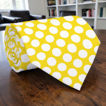 White Polka Dots on Yellow Custom Necktie ネクタイ<br><div class="desc">This custom necktie features a cheerful design of white polka dots set against a vibrant yellow background. It's a stylish and unique accessory perfect for adding a pop of personality to any outfit. The high-quality fabric ensures a comfortable and durable wear, making it an excellent choice for both casual and...</div>