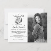 White Pony Photoお祝いof Life Card 招待状 (正面)