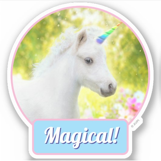 White Pony Unicorn シール (正面)