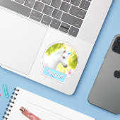 White Pony Unicorn シール (ノートパソコンとiPhone)