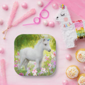 White Pony Unicorn ペーパープレート (パーティー)