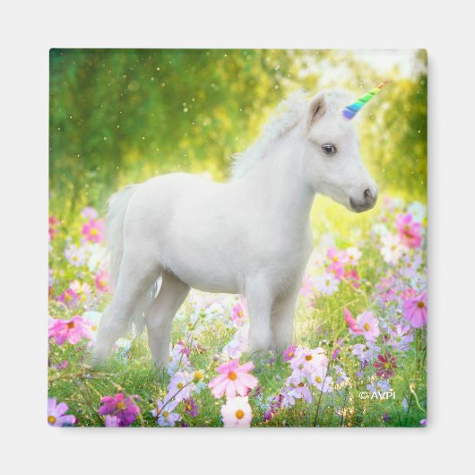 White Pony Unicorn マグネット (正面)