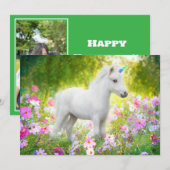 White Pony Unicorn 招待状 (正面/裏面)