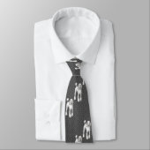 White Poodles on Gray Background Tie ネクタイ (タイ)