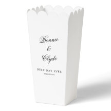 White Popcorn Favor Box for Stylish Party Events