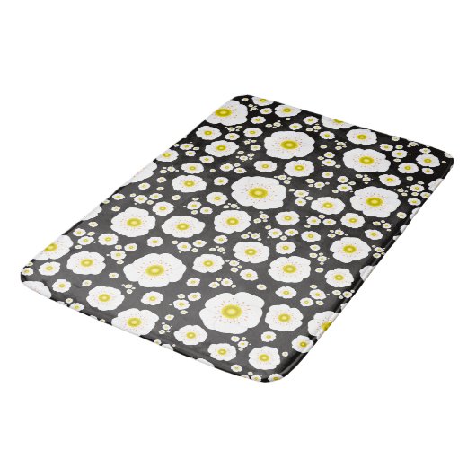 White Poppies Bath Mat (3 sizes) バスマット (アングル)
