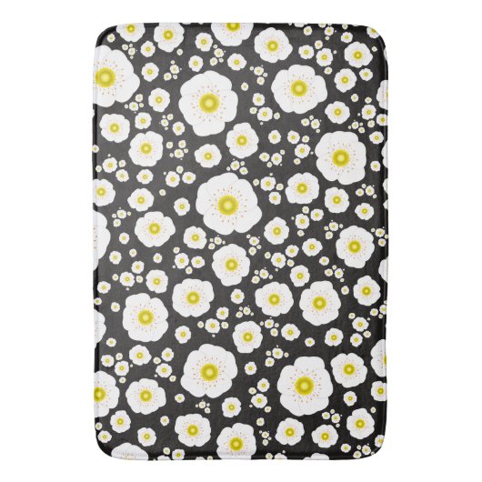 White Poppies Bath Mat (3 sizes) バスマット (正面縦)