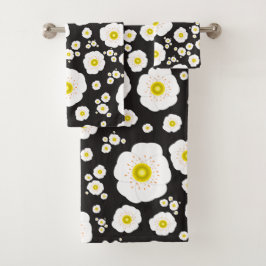 White Poppies Bath Towel Set バスタオルセット