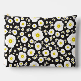 White Poppies Large Zipper Pouch アクセサリーポーチ