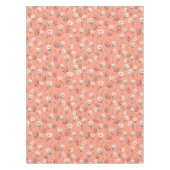 White Poppies on Bold Red Tablecloth テーブルクロス (正面)