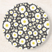 White Poppies Sandstone Coaster コースター (正面)
