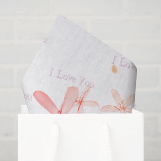 "White Posie Pattern" Tissue Paper  薄葉紙 (ギフトバッグ)