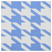 White & Poweder Blue Houndstooth Seamless Pattern ファブリック (見本)