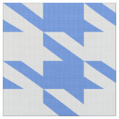 White & Poweder Blue Houndstooth Seamless Pattern ファブリック (クローズアップ)