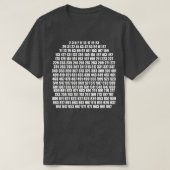 White prime numbers tシャツ (デザイン正面)