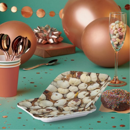 White Pumkin Paper Plate ペーパープレート (複数)