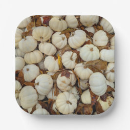 White Pumkin Paper Plate ペーパープレート