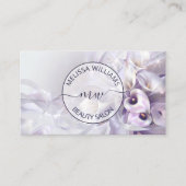 White Purple Calla Flower Logo 名刺 (正面)