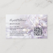 White Purple Calla Flower Logo 名刺 (裏面)