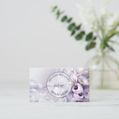 White Purple Calla Flower Logo 名刺 (スタンド正面)