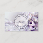 White Purple Calla Flower Logo 名刺 (正面)
