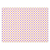 White Purple Orange Polka Dots Pattern テーブルクロス (正面(横))