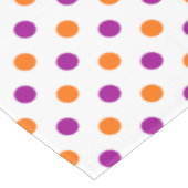 White Purple Orange Polka Dots Pattern テーブルクロス (アングル)